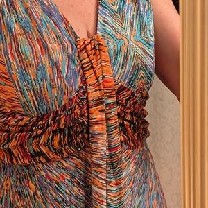 Colorful Striped Sleeveless Maxi Dress Sz 14/16